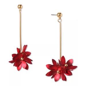 Poinsettia Drop Earrings